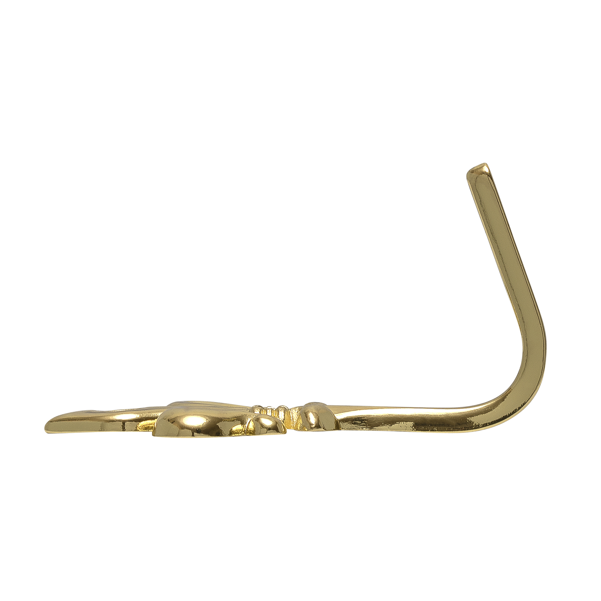 Goldener Wandhaken in Seitenansicht