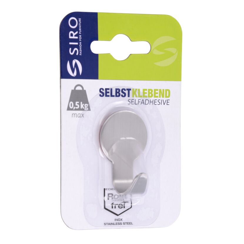 Haken '2322' Edelstahl selbstklebend 2,5 x 3,9 x 1,7 cm