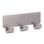 Nickel matte Hakenleiste mit drei Haken