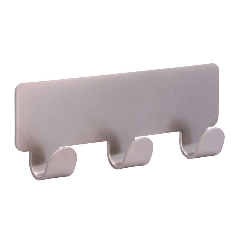 Nickel matte Hakenleiste mit drei Haken