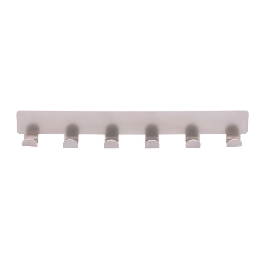 Hakenleiste Nickel matt mit sechs Haken