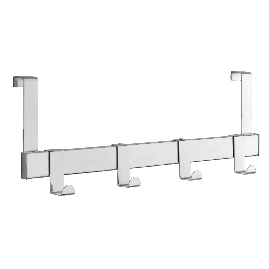 Türgarderobe chrom glänzend mit vier Haken