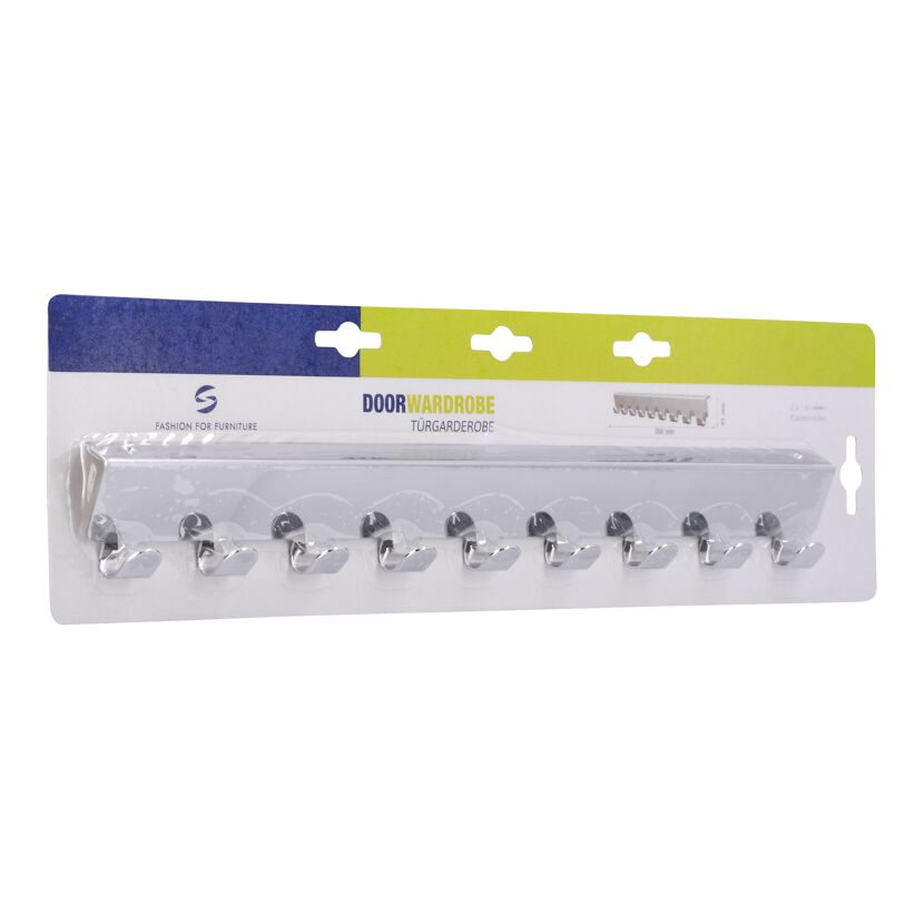 Türgarderobe chrom glänzend in Verpackung