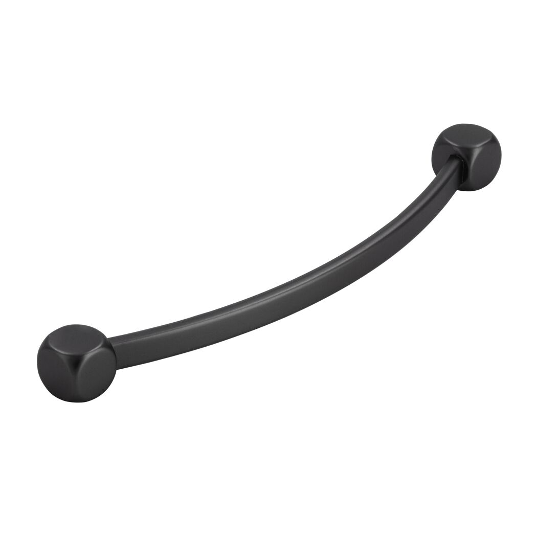 Schwarzer Möbelgriff in gebogener Form