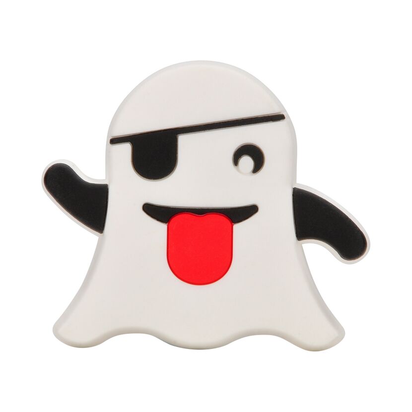 Möbelknopf 'Emoji Geist H242' Kunststoff 5,6 x 6,3 x 2,6 cm Ø Sockel 1,3 cm