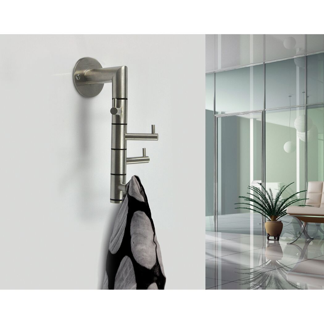 Garderobe Edelstahl mit Handtuch