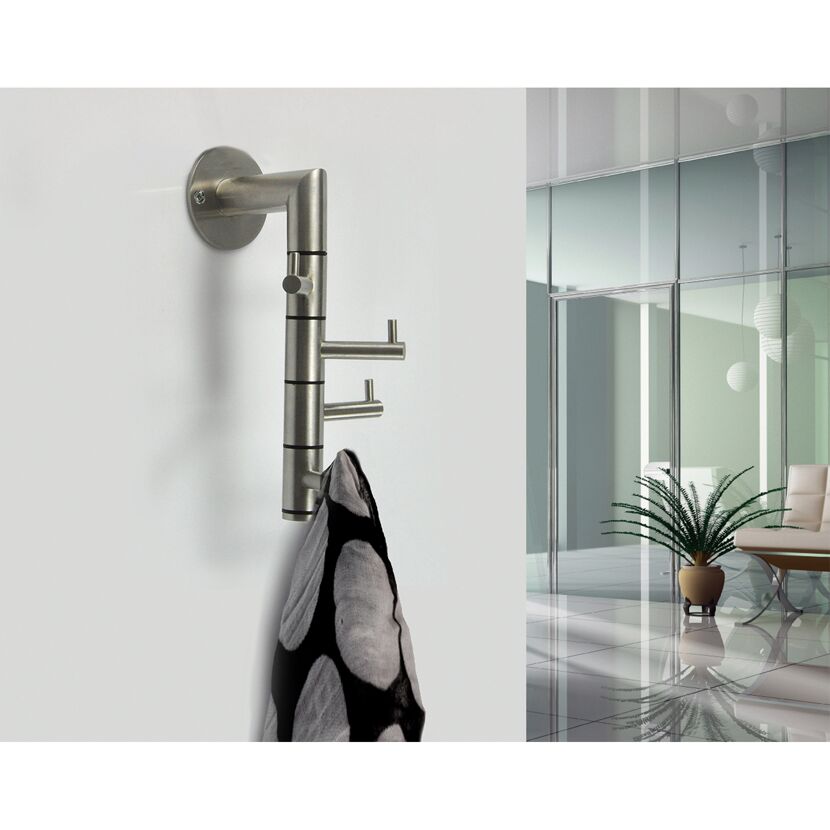 Garderobe Edelstahl mit Handtuch
