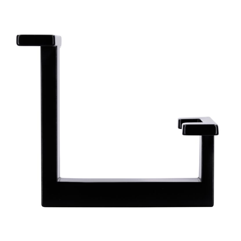 Schwarzer Wandhaken