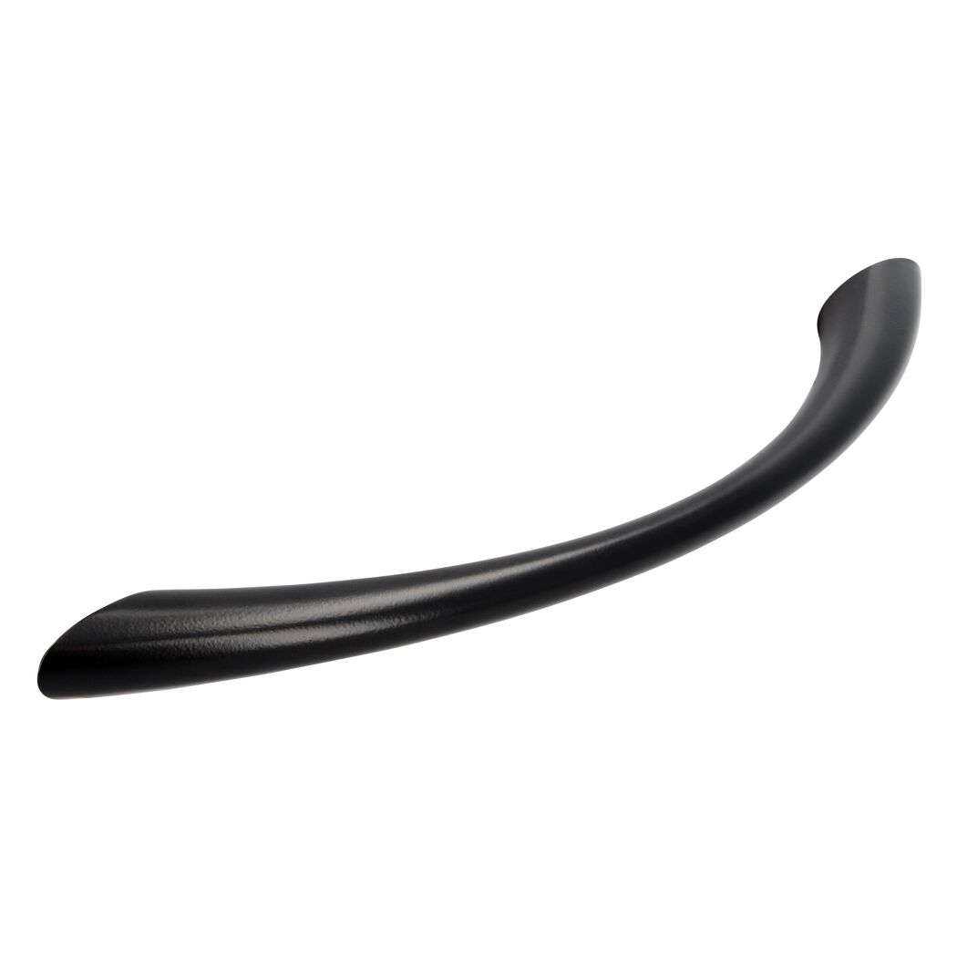 Schwarzer Möbelgriff in gebogener Form