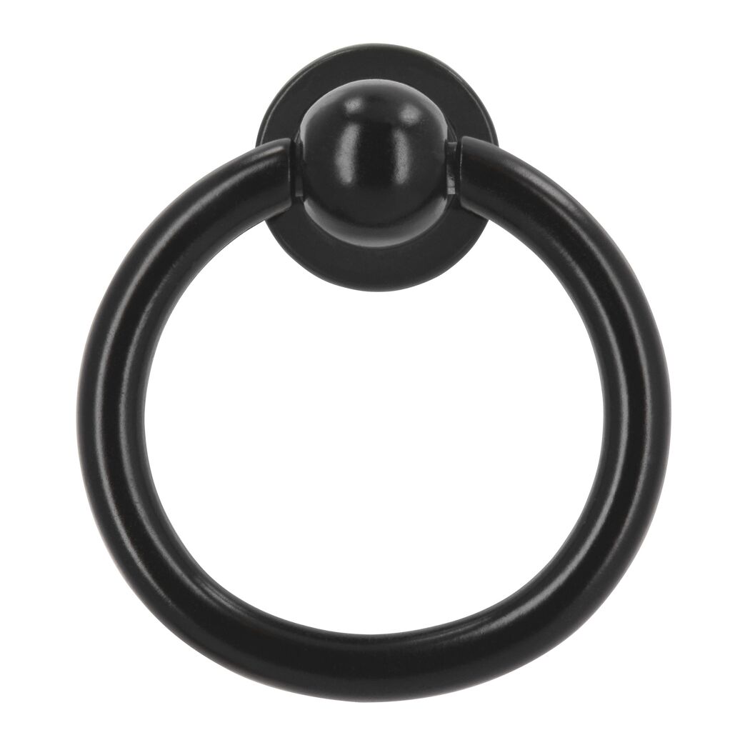 Schwarzer Möbelknopf in Ringform