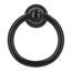 Schwarzer Möbelknopf in Ringform