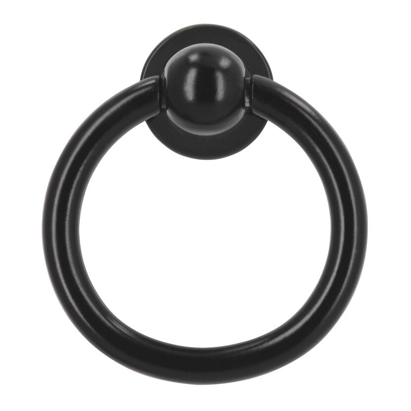 Schwarzer Möbelknopf in Ringform