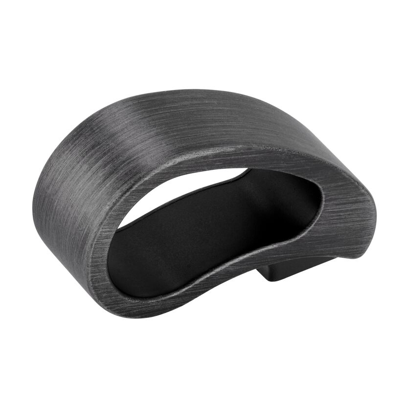 Schwarzer Möbelknopf