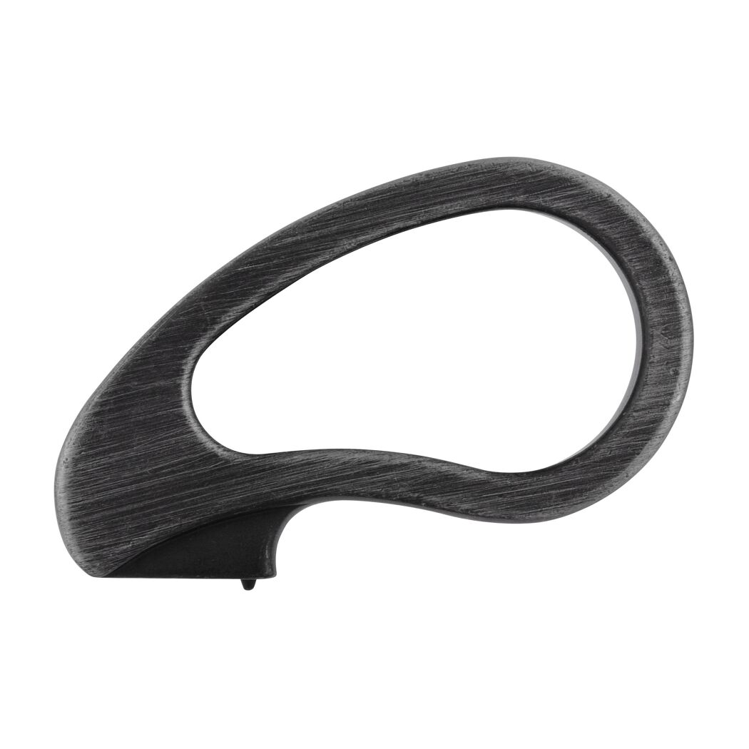 Schwarzer Möbelknopf mit matter Oberfläche