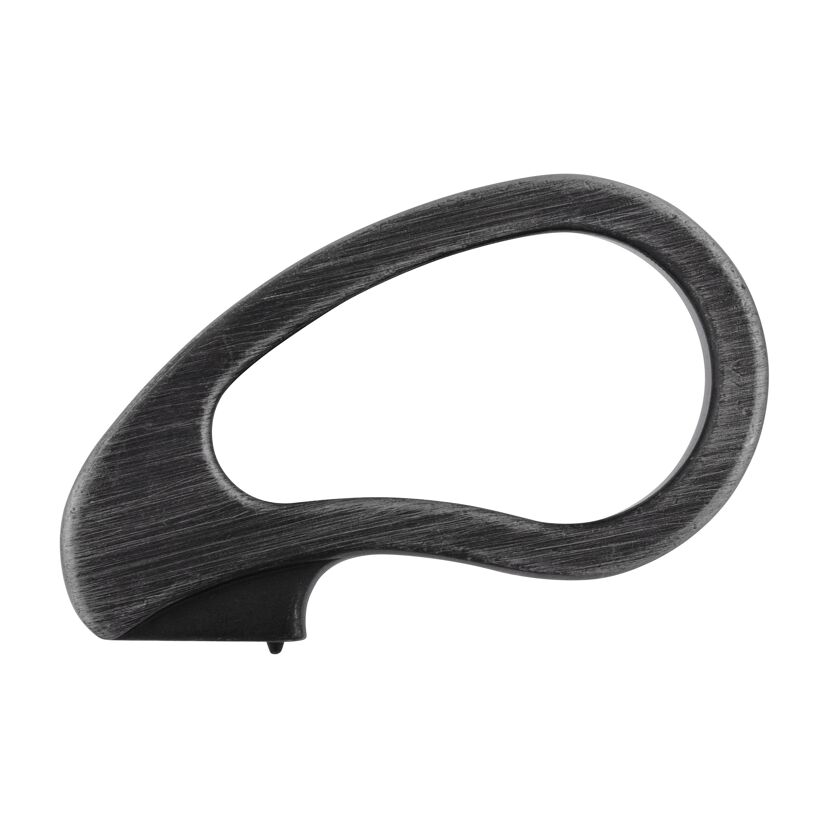 Schwarzer Möbelknopf mit matter Oberfläche