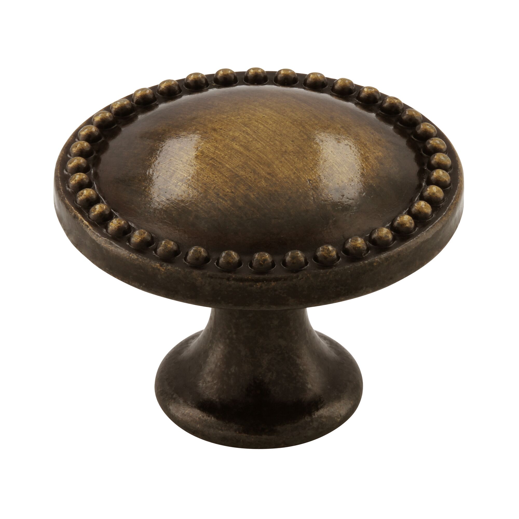 Runder Möbelknopf in Altmessing