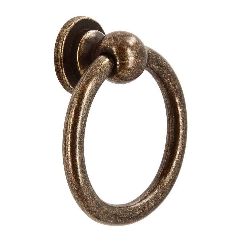 Ringförmiger Möbelknopf in Alt-Messing