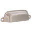 Muschelgriff '2296' Metall edelstahlfarben 9,8 x 1,7 x 2,7 cm