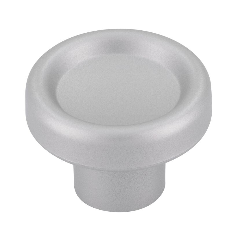 Runder Möbelknopf aus Metall in Weißaluminium