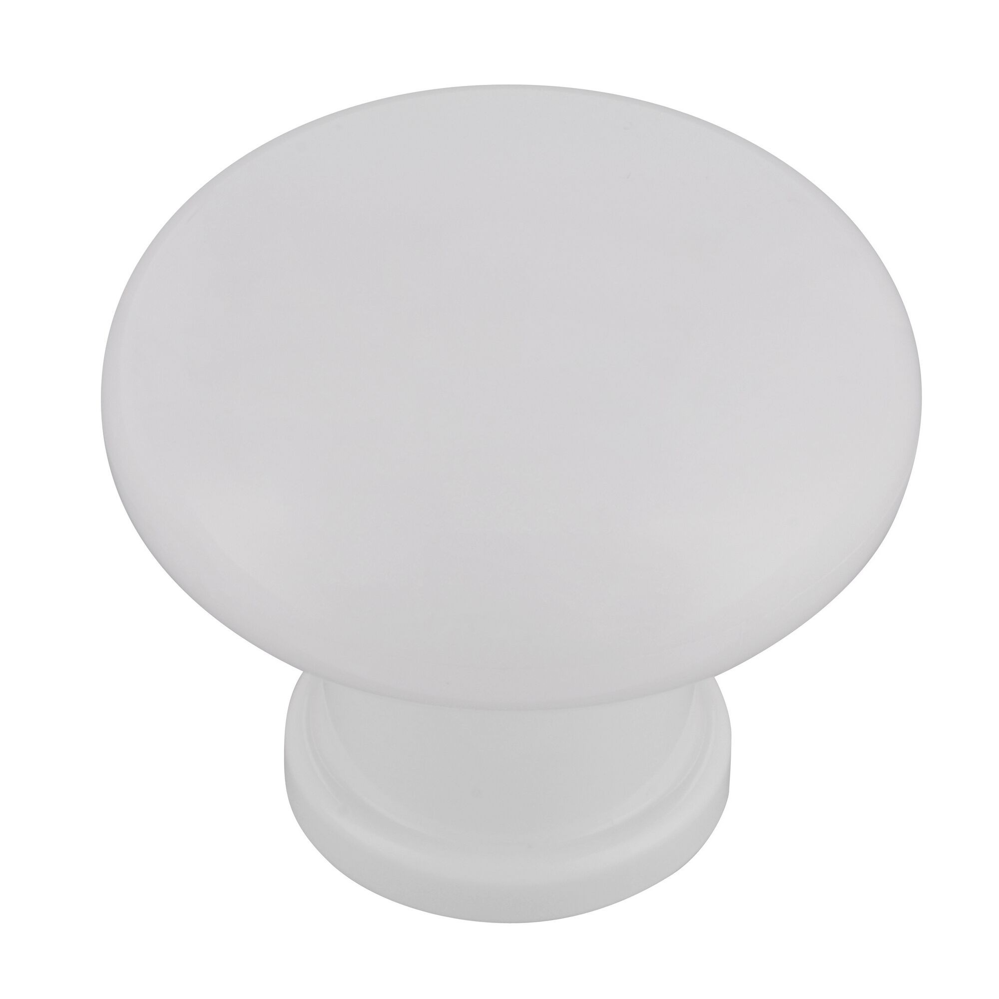 Weißer runder Möbelknopf