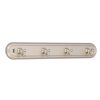 Garderobe mit vier Haken in Nickel