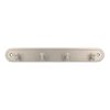 Garderobe mit vier Haken in Nickel