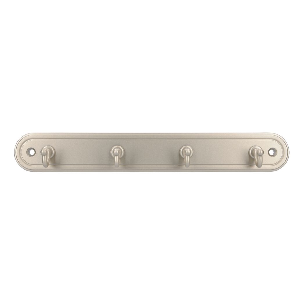 Garderobe mit vier Haken in Nickel