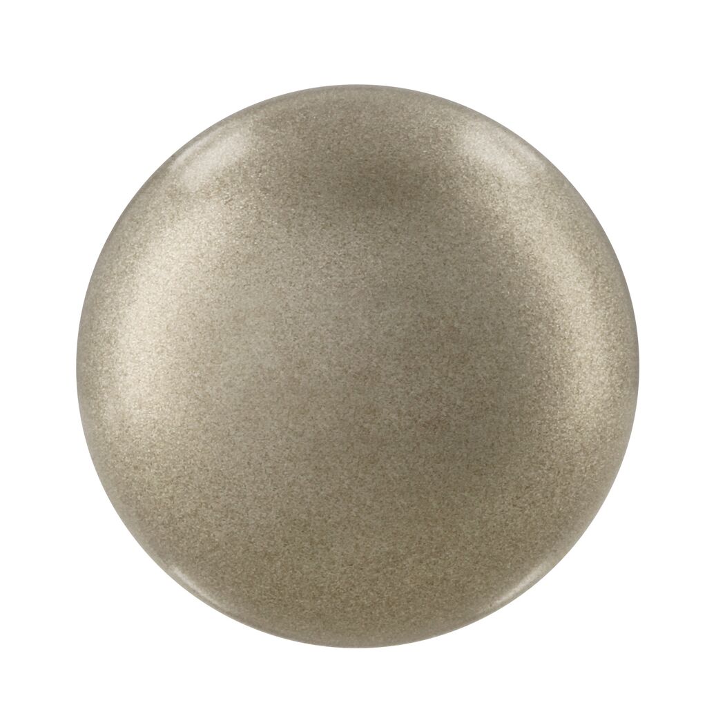 Runder Knopf in matter Nickel-Optik