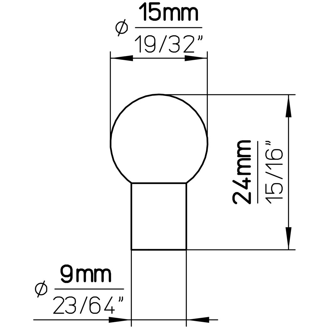 Zeichnung Knopf 0503-15MV7 Nickel