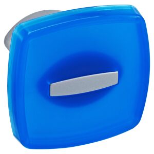 Möbelknopf blau/aluminiumfarben Ø 29 mm