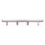 Garderobe mit vier Haken, matt vernickelt.