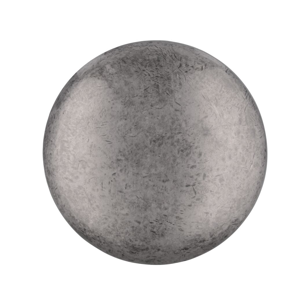 Runder Knopf in Altsilber