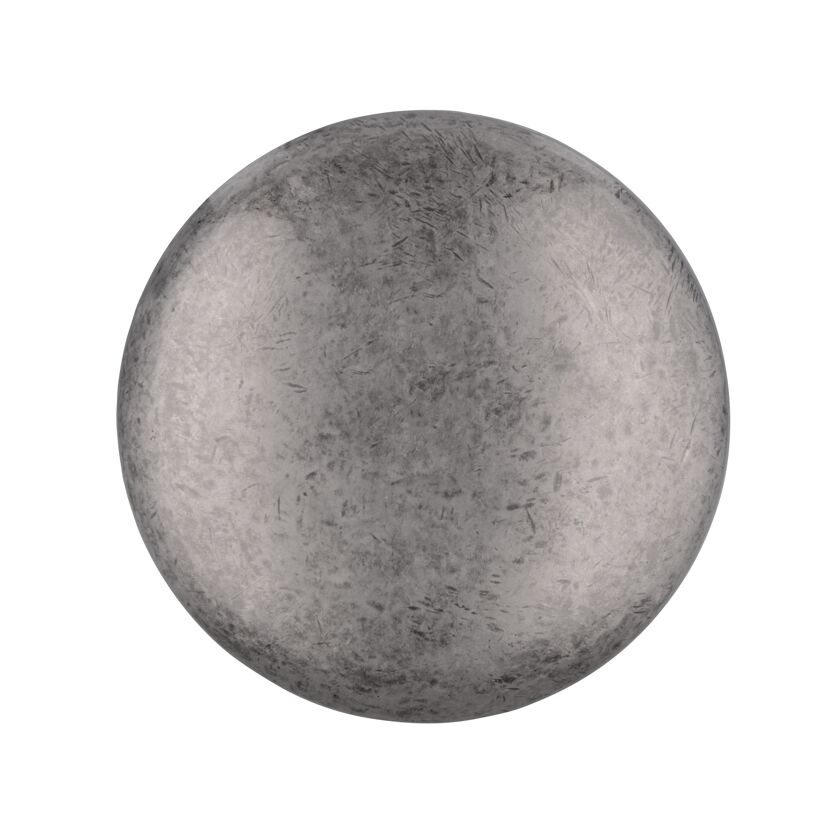Runder Knopf in Altsilber