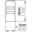Knopf 1576-12ZN1 verchromt glänzend mit Maßen