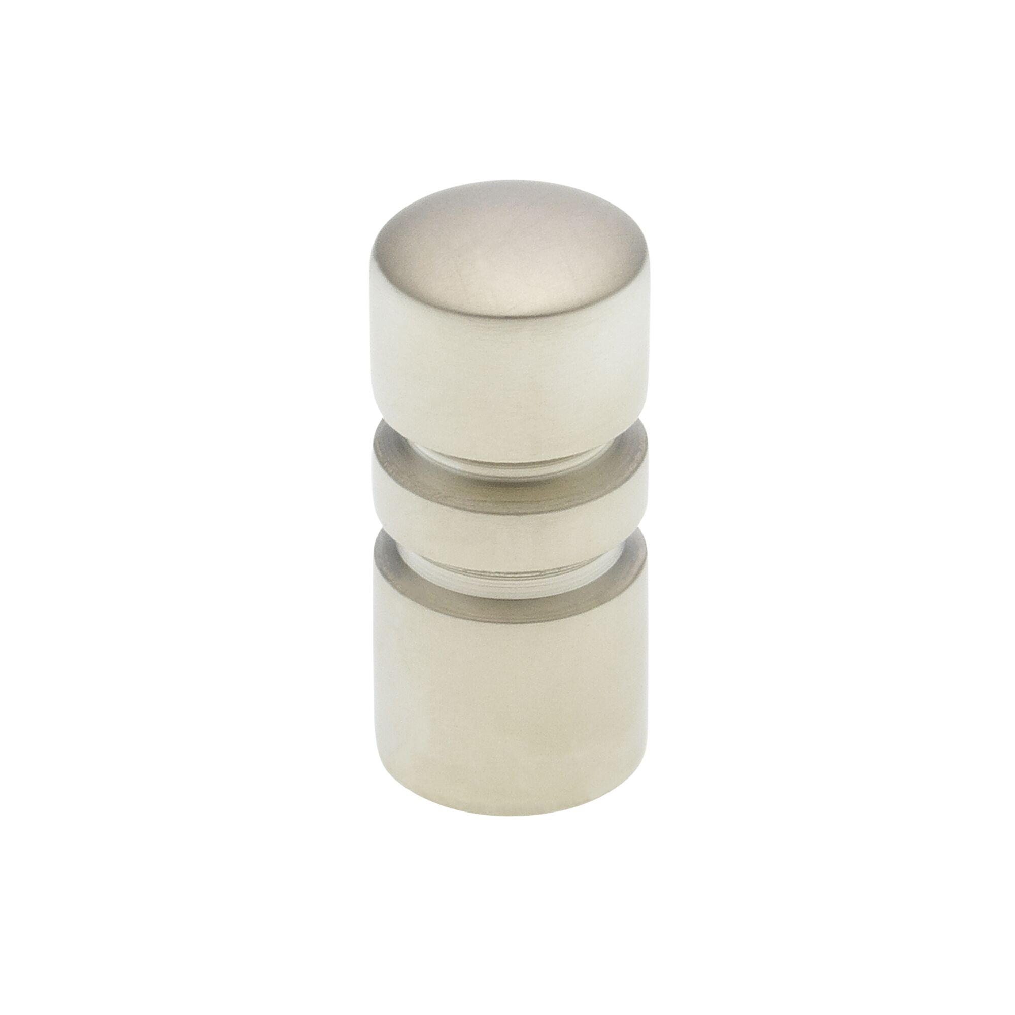 Matt vernickelter Knopf