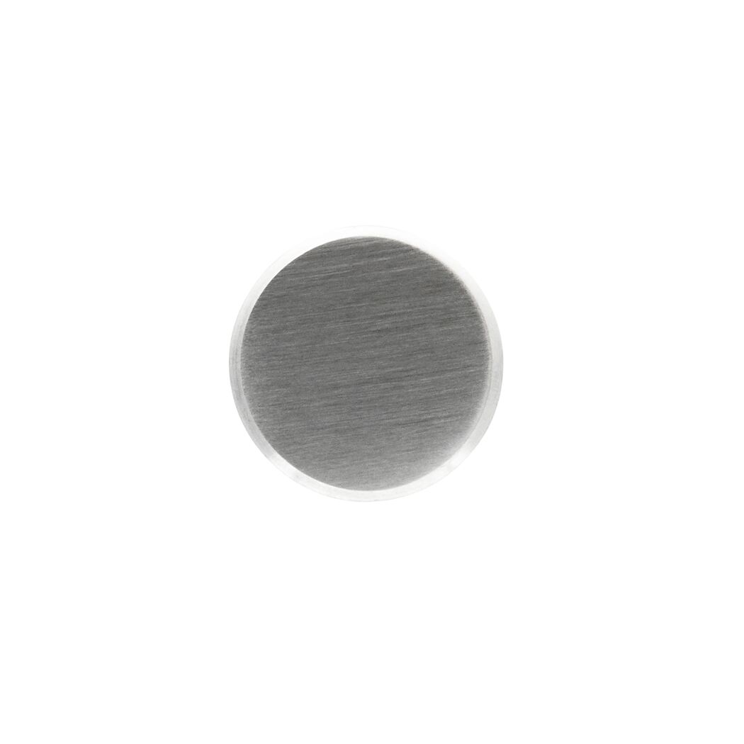 Runder Knopf aus Metall, fein geschliffen