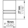 Knopf 1659-18N1 mit Maßen