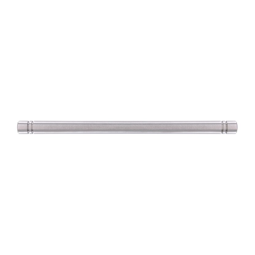 Langer, dünner, silberner Metallstab.
