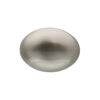 Ovaler Knopf aus Metall in Silber