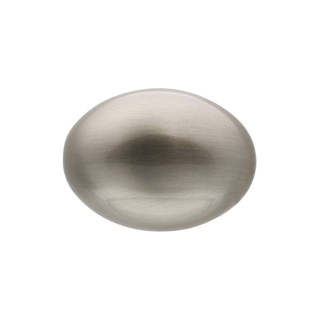 Ovaler Knopf aus Metall in Silber