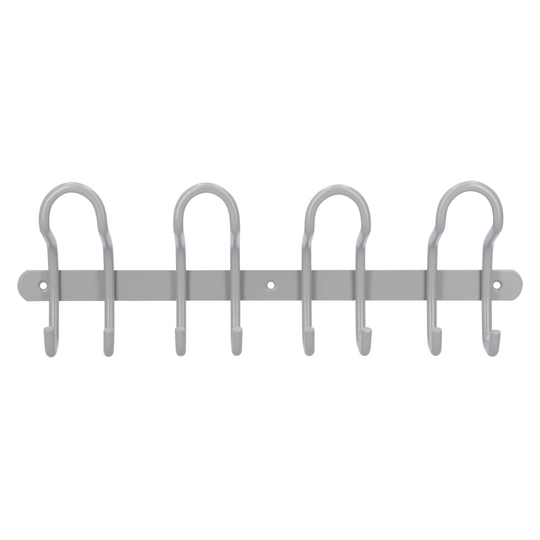 Garderobenleiste Aluminium mit vier Haken