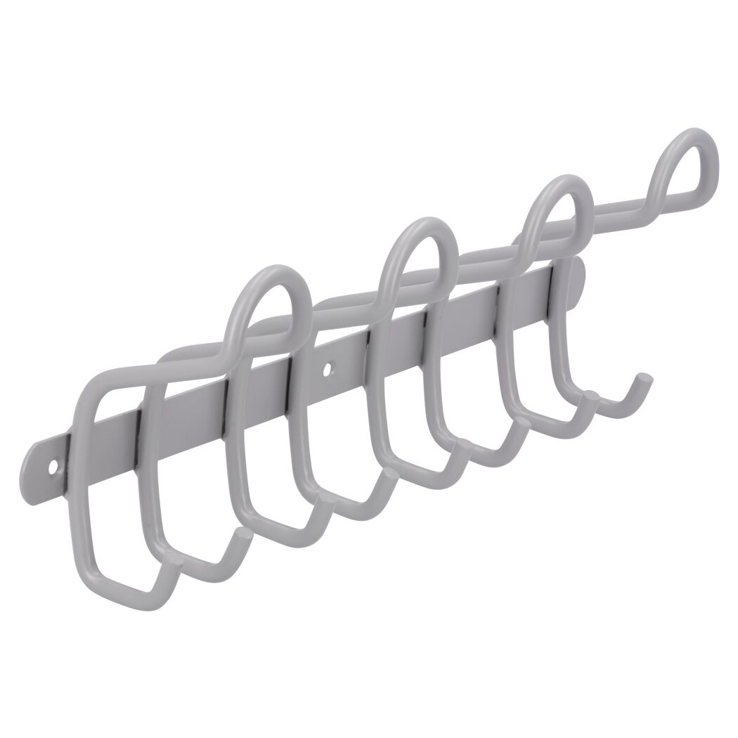 Graue Garderobenleiste aus Aluminium