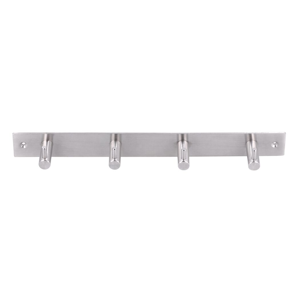 Metallene Hakenleiste mit vier Haken