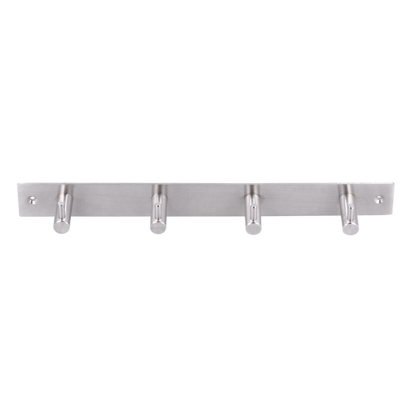 Metallene Hakenleiste mit vier Haken