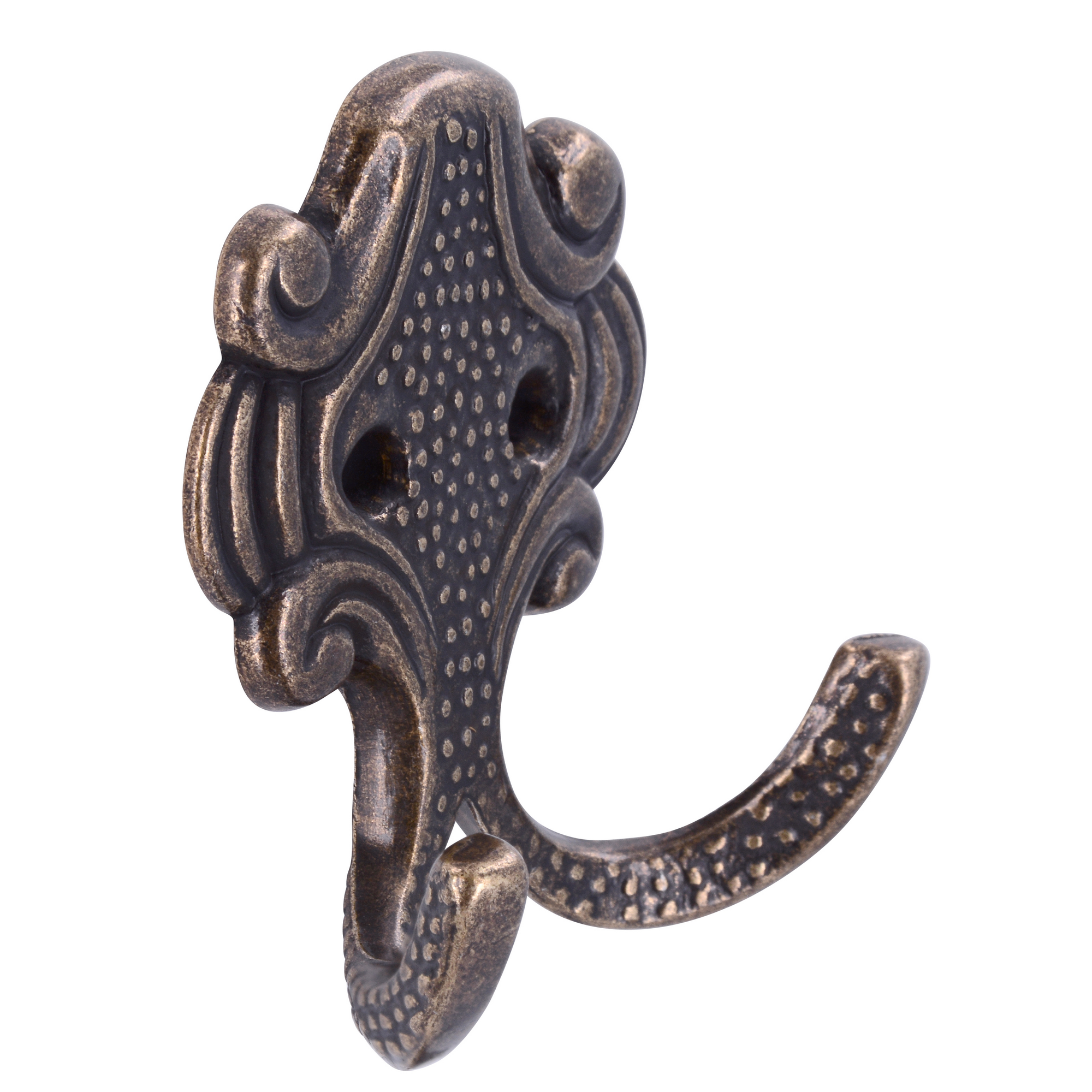 Altmessingfarbener Wandhaken