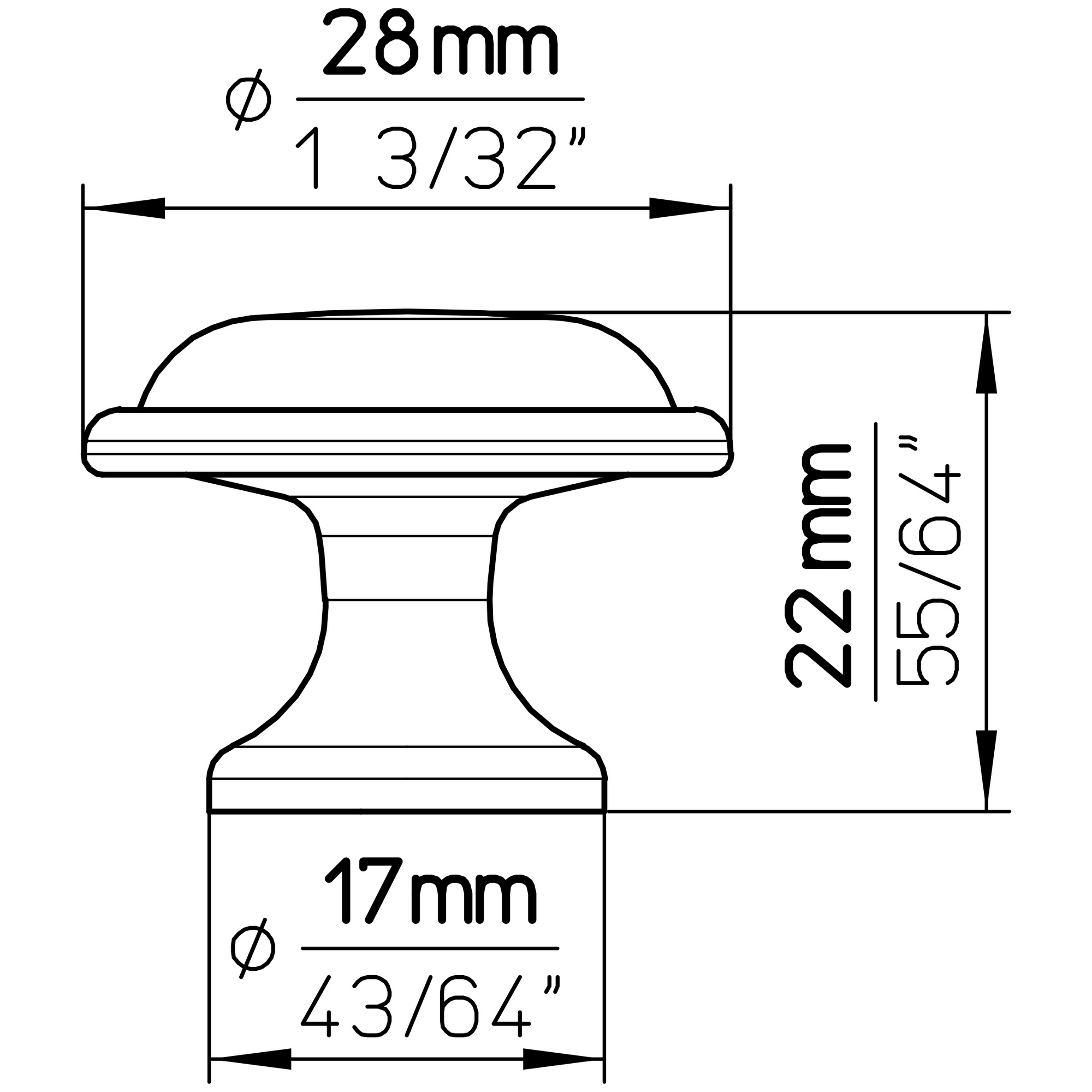 Möbelknopf altmessingfarben Ø 29 mm + product picture