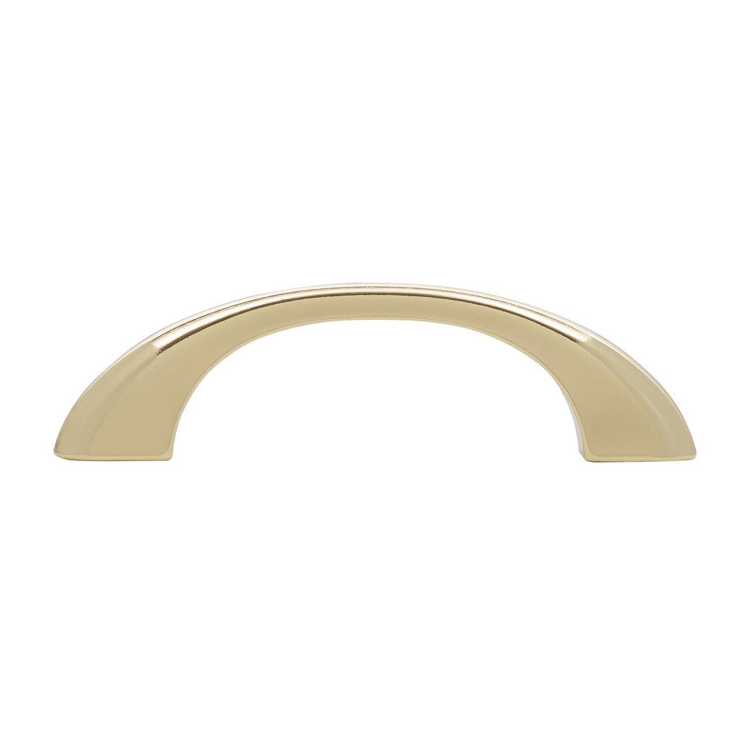 Goldfarbener Möbelgriff in Bogenform