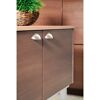 Holzschrank mit zwei vernickelten Muschelgriffen