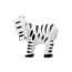 Verkleinertes Bild von Möbelknopf Zebra schwarz-weiß