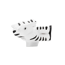 Verkleinertes Bild von Möbelknopf Zebra schwarz-weiß